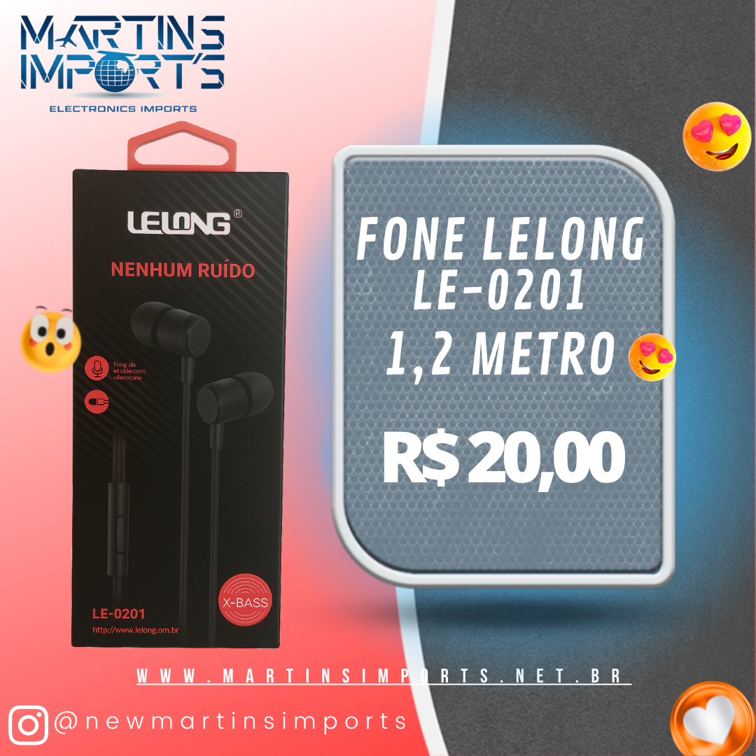 🎧 Fone de Ouvido Lelong LE‑0201 com Microfone